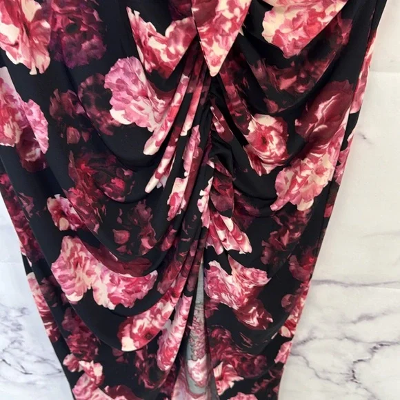 TORRID Maxi Studio Knit Hi-Low Dress Multi Floral Size 20 - Picture 12 of 16